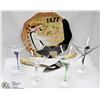 Image 1 : 3PC SERVING SET; 4 COLORED INFUSED MARTINI
