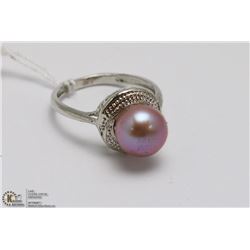 #84 AKOYA PEARL  RING .925 STERLING SILVER
