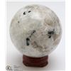 Image 1 : #4 NATURAL MOON STONE SPHERE BALL + STAND