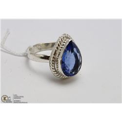 #118 IOLITE GEMSTONE RING, SIZE 6