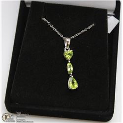 #127 GENUINE PERIDOT PENDANT NECKLACE