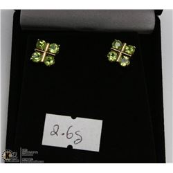 #128 GENUINE PERIDOT EARRINGS