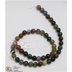 #36 MULTI-COLOUR AGATE LOOSE BEAD NECKLACE 15"