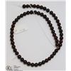Image 1 : #37 NATURAL BLOOD STONE LOOSE BEAD NECKLACE  15"