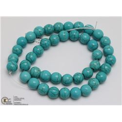 # 38 BLUE TURQUOISE LOOSE BEAD NECKLACE 15"