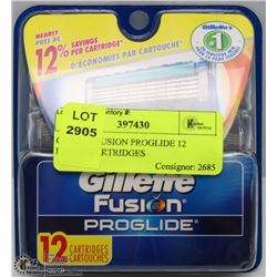 GILLETTE FUSION PROGLIDE 12 REFILL CARTRIDGES