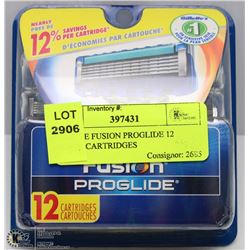 GILLETTE FUSION PROGLIDE 12 REFILL CARTRIDGES