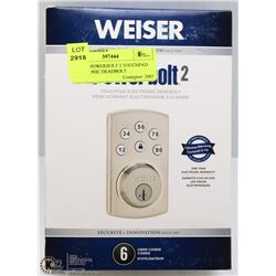 WEISER POWERBOLT 2 TOUCHPAD ELECTRONIC DEADBOLT