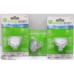 3 GE ENERGY SMART LED TECHNOLOGY LIGHT BULBS