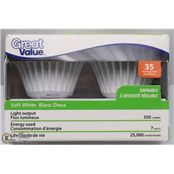 GREAT VALUE SOFT WHITE DIMMABLE BULBS