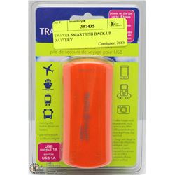 TRAVEL SMART USB BACK UP BATTERY