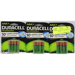 LOT OF TWO  4 PACKS OF DURACELL RECHARGEABLE