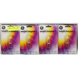 4 GE EDISON 75 HALOGEN LIGHTS