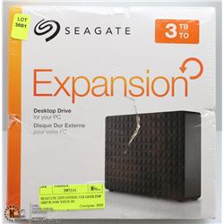 SEAGATE EXPANSION 3TB DESKTOP DRIVE FOR YOUR PC