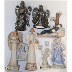 BOX OF ESTATE ANGELS AND MORE