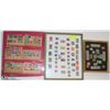Image 1 : 3 FRAMED LOT WITH COLLECTION OF STAMPS
