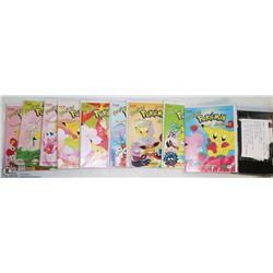 LOT OF 9 ASSORTED POKEMON ADVENTURE COMIC BOOKS