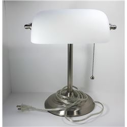 BANKER STYLE CHROME DESK LAMP