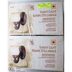 SET OF 2 NEW VANITY LIGHTS INDOOR BRONZE FINISH