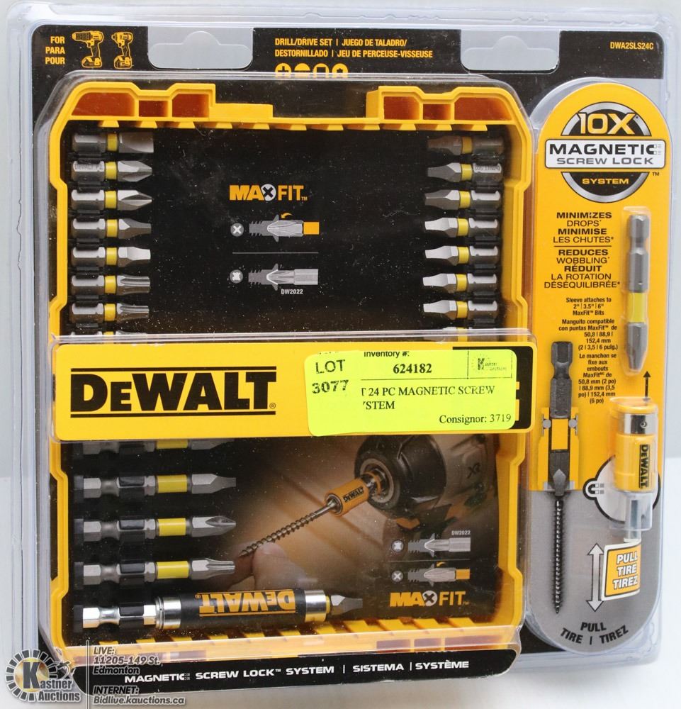 DEWALT 24 PC SCREW LOCK SYSTEM