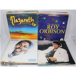 FLAT OF ASSORTED RECORDS ALBUMS