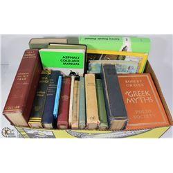BOX OF 1930'S AND UP VINTAGE BOOKS
