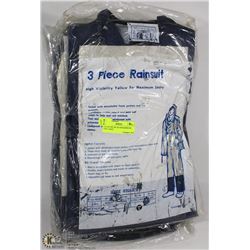 LOT OF SIX 3PC HI VIS RAIN SUITS SIZE LARGE