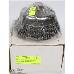 SAIT LARGE CUP BRUSH 5/8-11 CRIMP WIRE 5X0.020CS