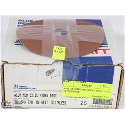 SAIT ALUMINUM OXIDE FIBRE DISCS 5X7/8 80GRIT