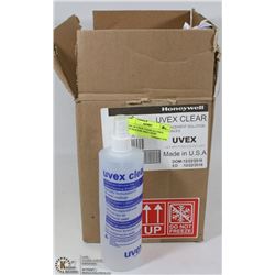 CASE OF UVEX CLEAR ALCOHOL AND SILICONE FREE LENSE