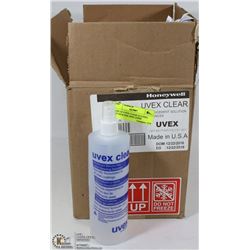 CASE OF UVEX CLEAR ALCOHOL AND SILICONE FREE LENSE