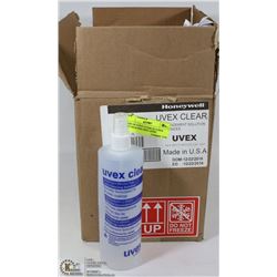 CASE OF UVEX CLEAR ALCOHOL AND SILICONE FREE LENSE