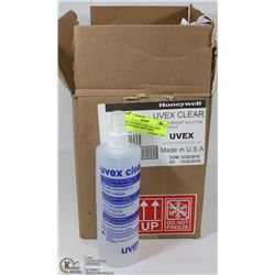 CASE OF UVEX CLEAR ALCOHOL AND SILICONE FREE LENSE