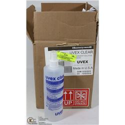 CASE OF UVEX CLEAR ALCOHOL AND SILICONE FREE LENSE