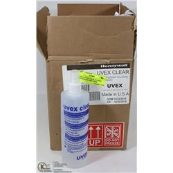 CASE OF UVEX CLEAR ALCOHOL AND SILICONE FREE LENSE