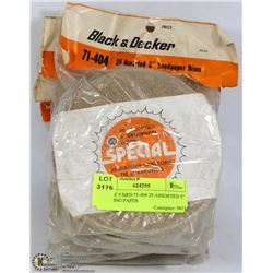 LOT OF 5 B&D 71-404 25 ASSORTED 5" SANDING PAPER