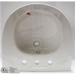 CRANE PLUMBING WHITE SINK WITH OVERFLOW