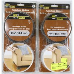 BUNDLE OF 2 - 8 COUNT FURNITURE SLIDERS