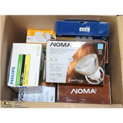BOX OF ASSORTED LIGHTBULBS