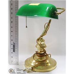 BRASS BANKER'S DESK LAMP