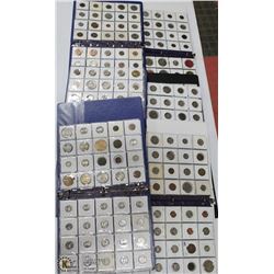 ESTATE TOTE WITH 6  BINDERS OF ASSORTED COINS