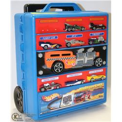 HOT WHEELS CAR SUITCASE WITH WHEELS &