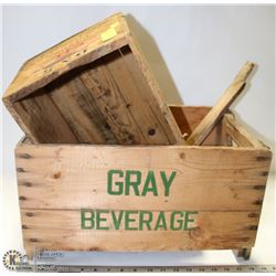 WOODEN GRAY AND CIL VINTAGE AMMUNITION BOX