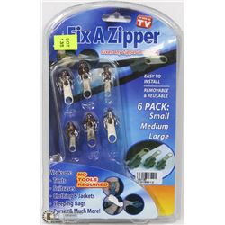 NEW 6 PC FIX-A-ZIPPER REPAIR KIT