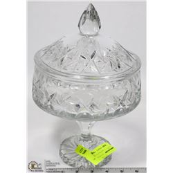 TALL PINWHEEL CANDY DISH WITH LID