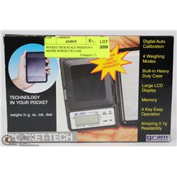 POCKET TECH SCALE WEIGH IN 4 MODES W/BUILT IN CASE