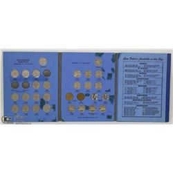 ESTATE NICKEL COLLECTION BOOK W/NICKELS