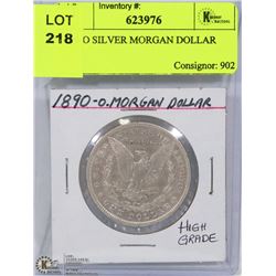 1890-O SILVER MORGAN DOLLAR
