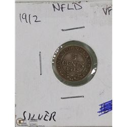 1912 NEWFOUNDLAND VF-30 - FIVE CENT