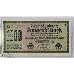GERMANY 1000 MARKS , BERLIN BANK NOTE
